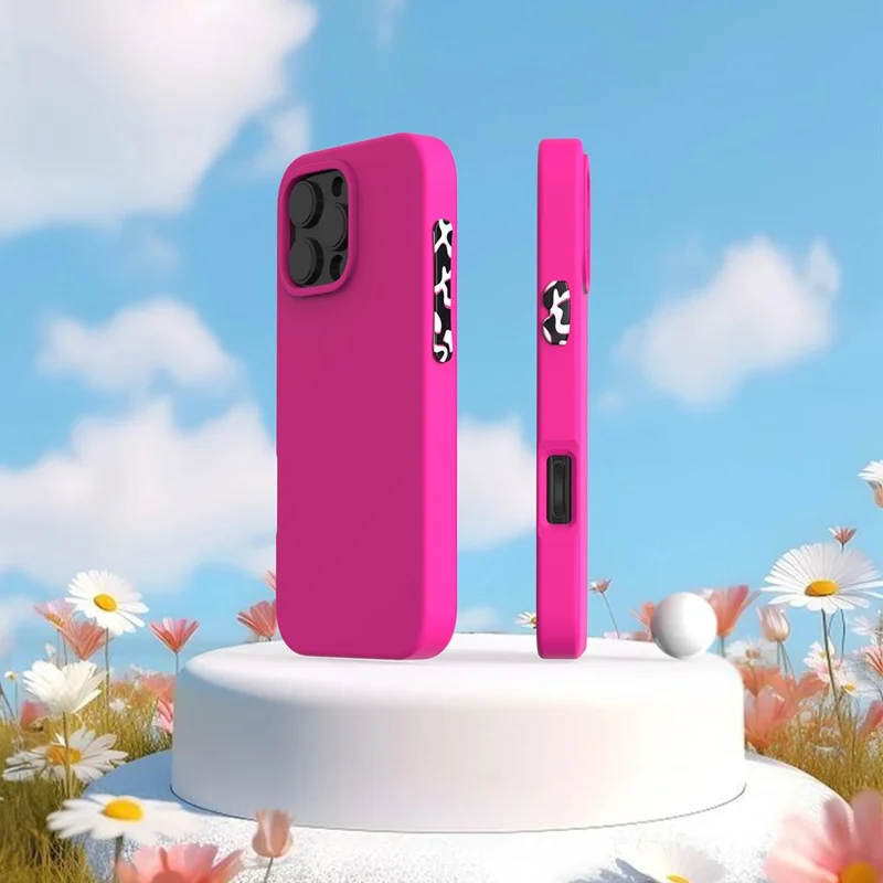 YOYOISLES Air Tec Series For iPhone 16 Pro Max Case Detachable Customizable Buttons EVA Phone Cover - Rose Pink