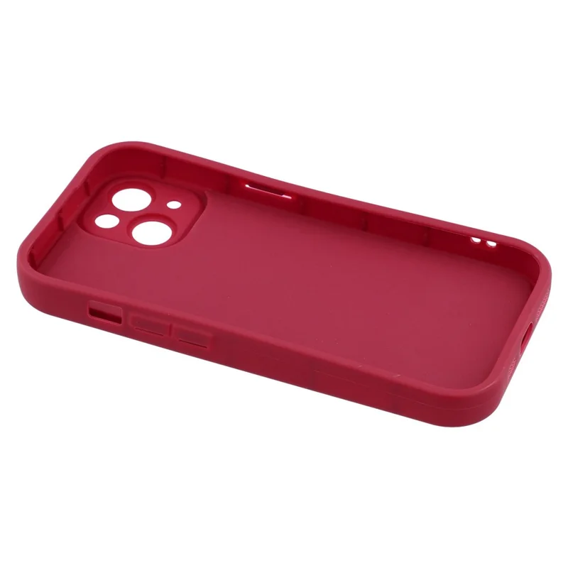 For iPhone 14 Case Leopard Print TPU Precise Cutout Phone Cover - Red