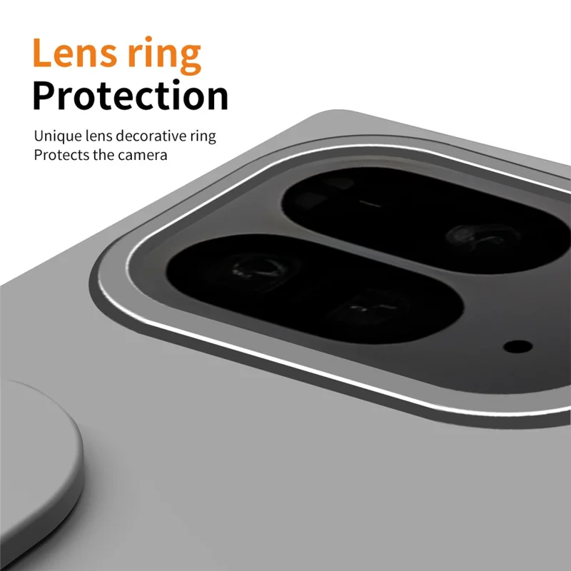 For Google Pixel 10 Pro Fold Case Kickstand Wristband PC Phone Cover with Tempered Glass Film - Grey