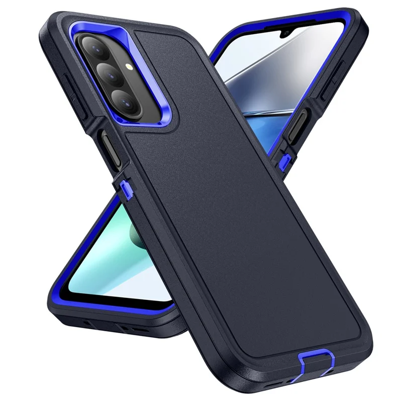 For Samsung Galaxy A26 5G Case PC + Silicone + EVA 3 in 1 Shockproof Phone Cover - Dark Blue + Sapphire