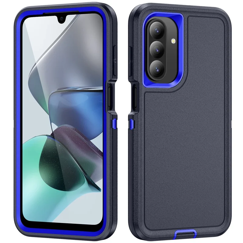 For Samsung Galaxy A26 5G Case PC + Silicone + EVA 3 in 1 Shockproof Phone Cover - Dark Blue + Sapphire