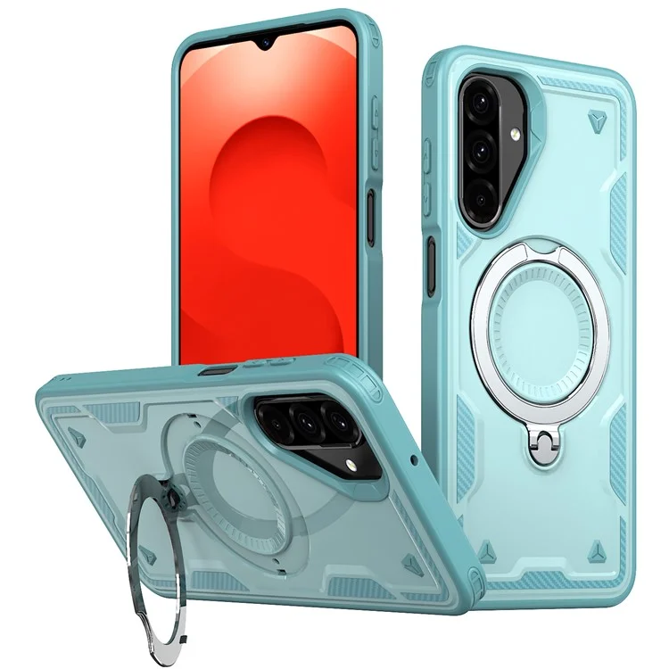 Capa para Samsung Galaxy A26 5G Compatível com MagSafe Proteção Militar PC + TPU com Suporte - Azul Bebê