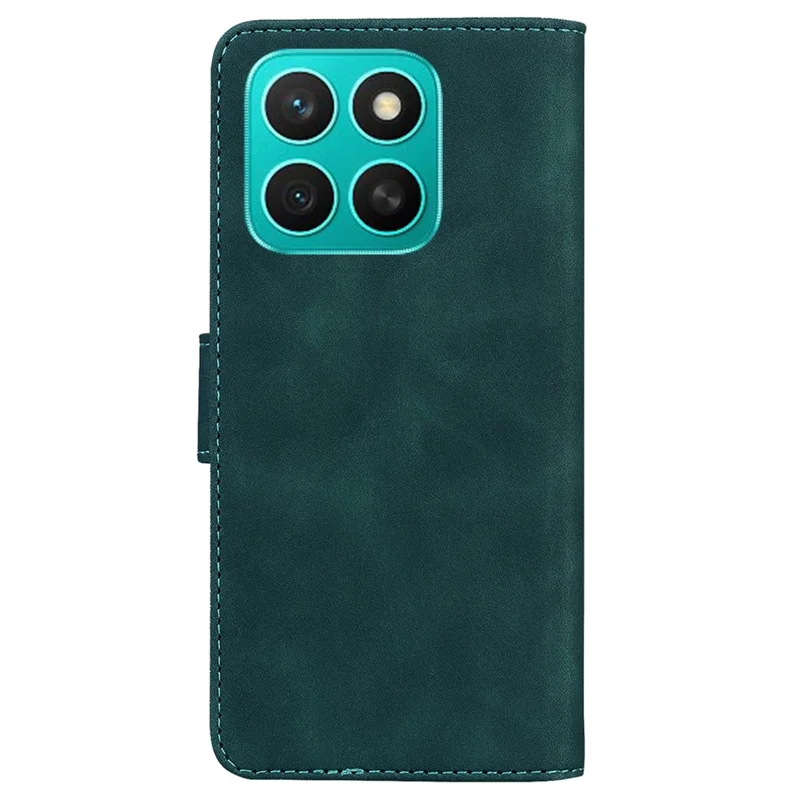 For Honor X8c 4G Stand Case PU Leather Phone Cover Butterfly Printed - Green