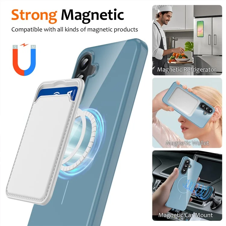 Per Samsung Galaxy A15 4G / 5G Cover Magnetica Compatibile con MagSafe in TPU con Cordino - Blu
