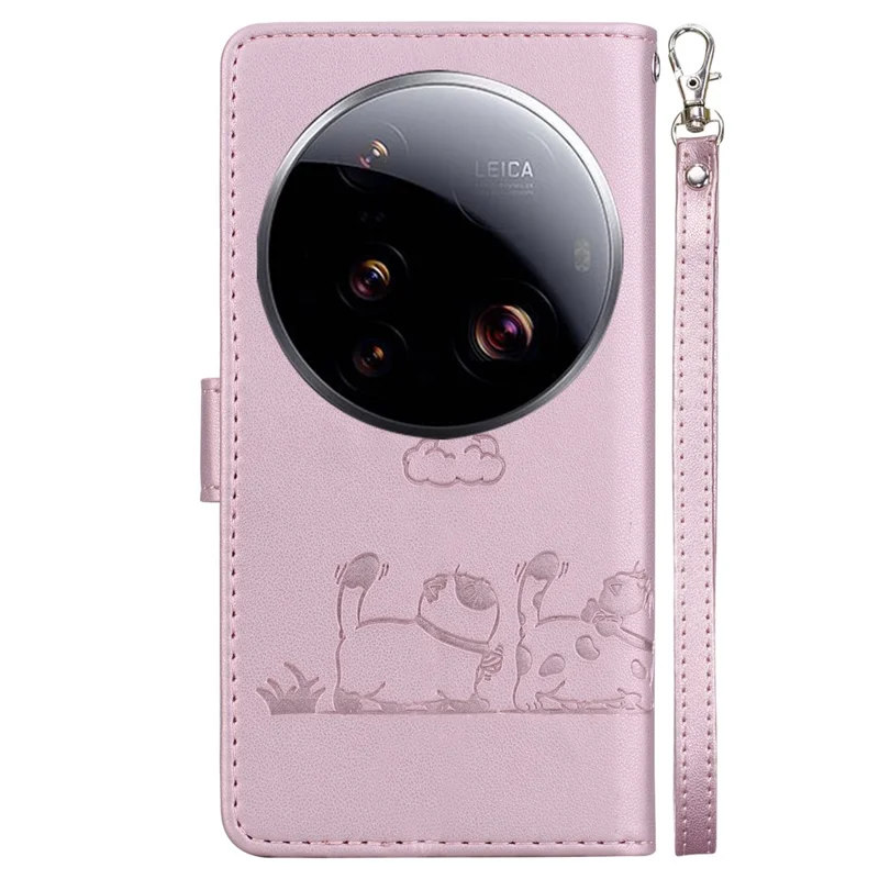 For Xiaomi 15 Ultra Case RFID Blocking Kitten Pattern TPU + PU Leather Phone Cover - Pink