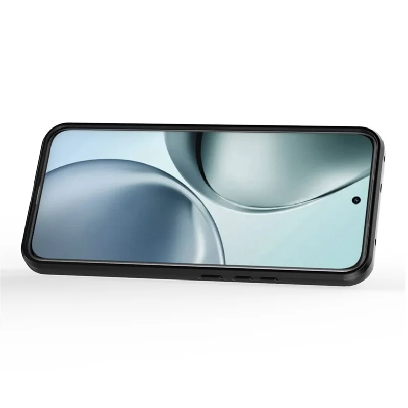 For Realme 14 Pro+ 5G Case PC + TPU Kickstand Phone Protector with Lens Cover - Purple