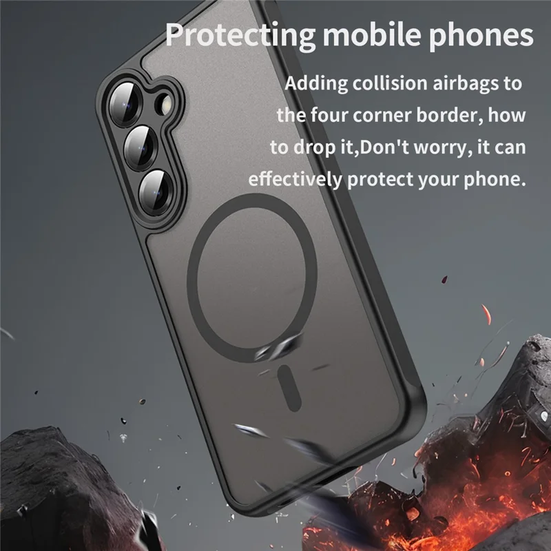 Cover per Samsung Galaxy A26 5G Compatibile con MagSafe Antiurto in PC + TPU - Nero