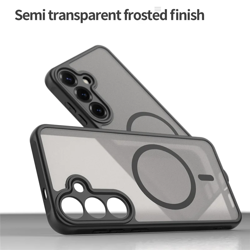 Cover per Samsung Galaxy A26 5G Compatibile con MagSafe Antiurto in PC + TPU - Nero