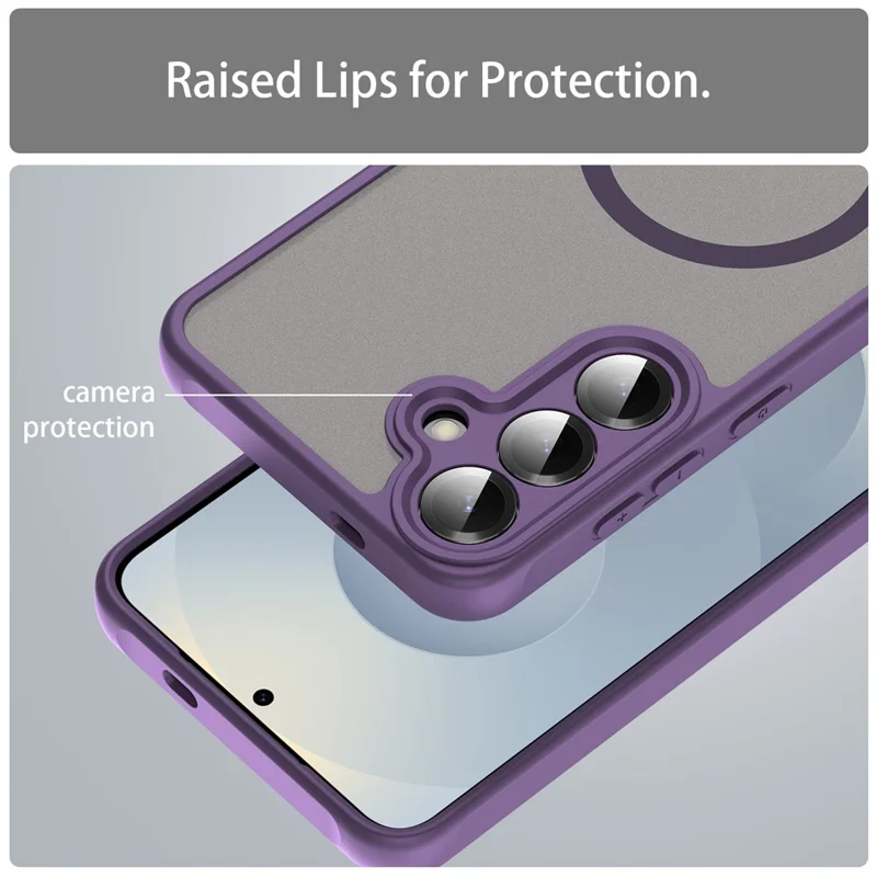 For Samsung Galaxy A36 5G Case Compatible with MagSafe Anti Drop PC + TPU Phone Cover - Purple