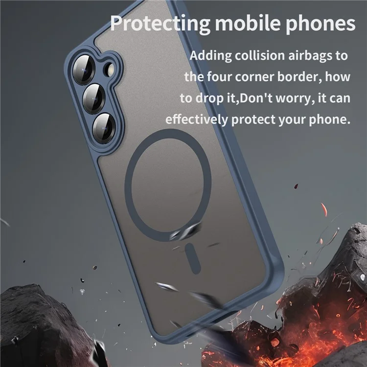 For Samsung Galaxy A36 5G Case Compatible with MagSafe Anti Drop PC + TPU Phone Cover - Blue