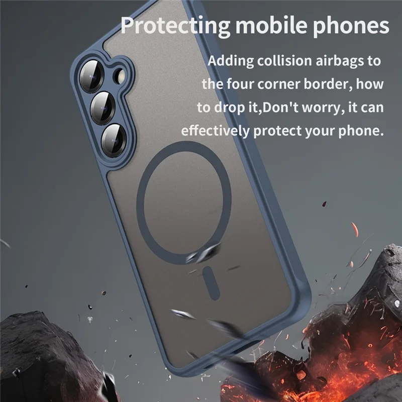 For Samsung Galaxy A56 5G Case Compatible with MagSafe Anti Drop PC + TPU Phone Cover - Blue