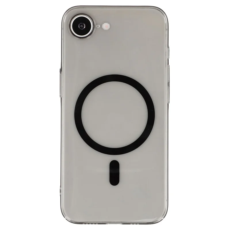 X-LEVEL For iPhone 16e Case Compatible with MagSafe Clear Back Slim Hard PC Phone Cover - Transparent Black