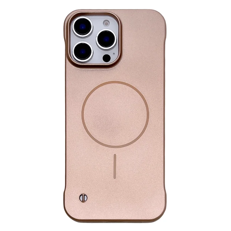 Für iPhone 16 Pro Max Magnetische Hülle Rahmenlos Harte PC Handy Rückseite Schutzhülle - Schwarz