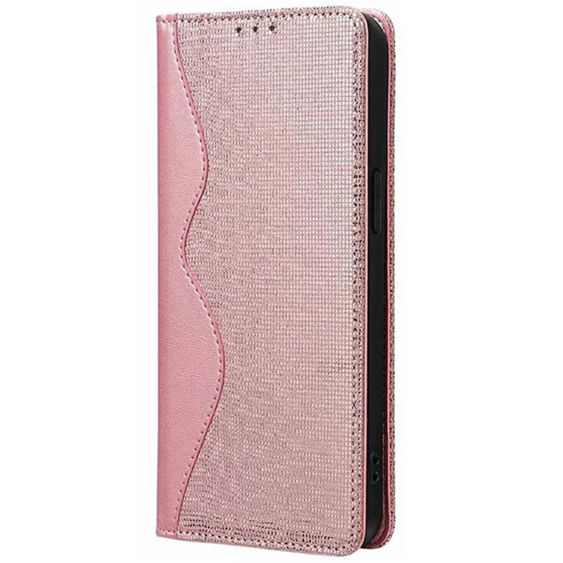 Étui Portefeuille pour TCL 50 NxtPaper 5G / 50 Pro NxtPaper 5G en Cuir PU avec Support et Motif Vague Bloquant RFID - Or Rose