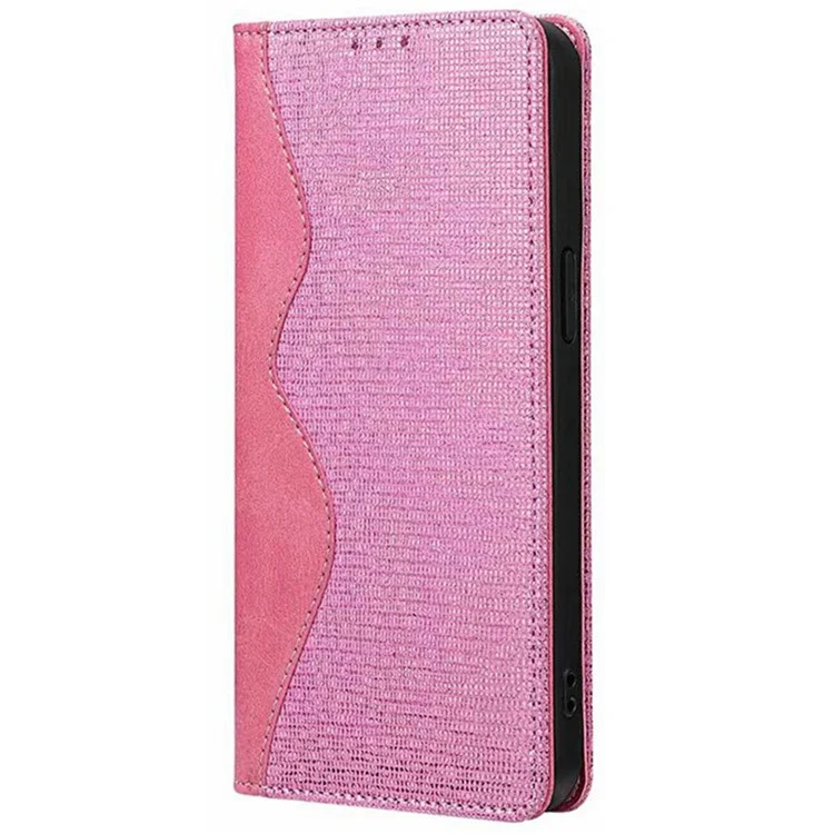 Für TCL 503 Brieftasche Hülle Wellenform RFID-Blockierung PU-Leder Ständer Handyhülle - Rosa