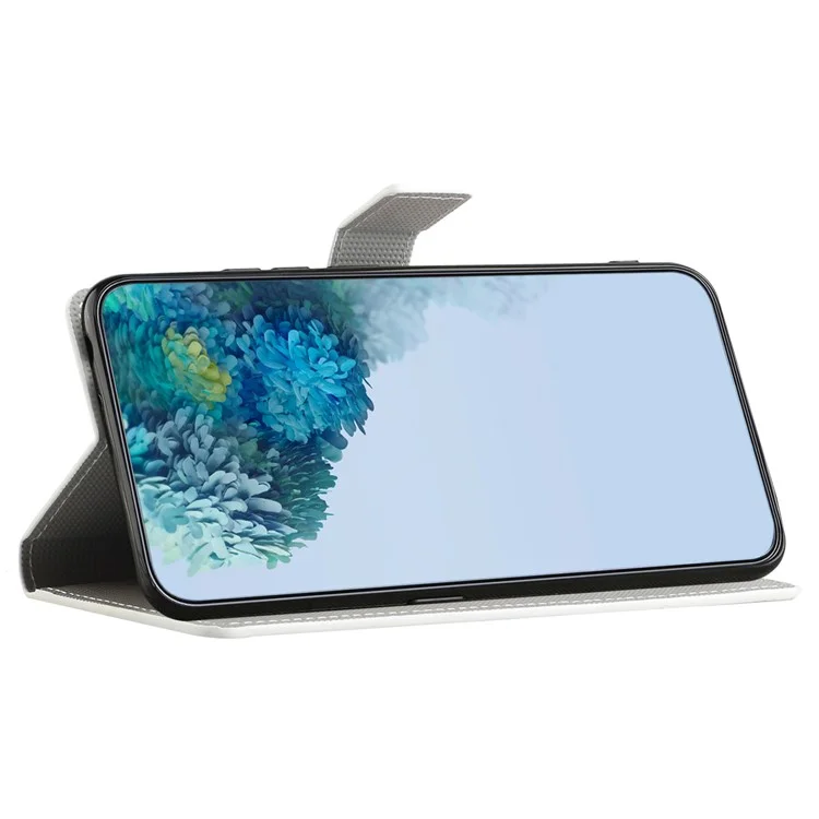 Cover a portafoglio per Samsung Galaxy A06 4G / A06 5G con stampa a motivi - Gufo a Pois in Pelle PU
