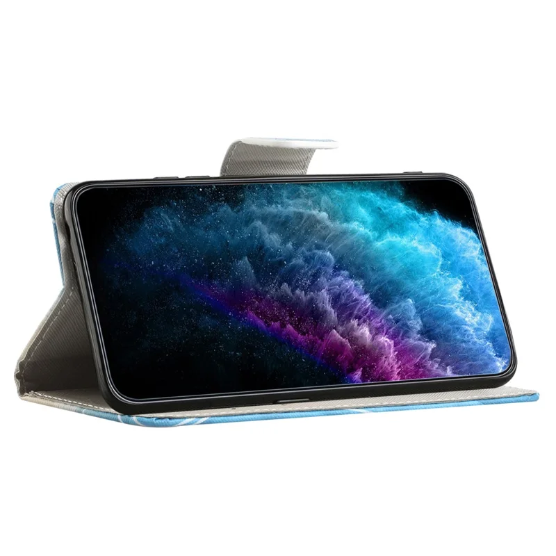 For Samsung Galaxy A07 4G / A06 5G / A06 4G Case Pattern Printing Cross Texture Leather Phone Cover - Green Tree