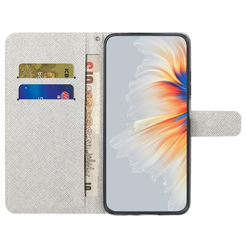 For Samsung Galaxy A07 4G / A07s 4G / A06 5G / A06 4G Case Pattern Print PU Leather Wallet Phone Cover Cross Texture - Dragonfly