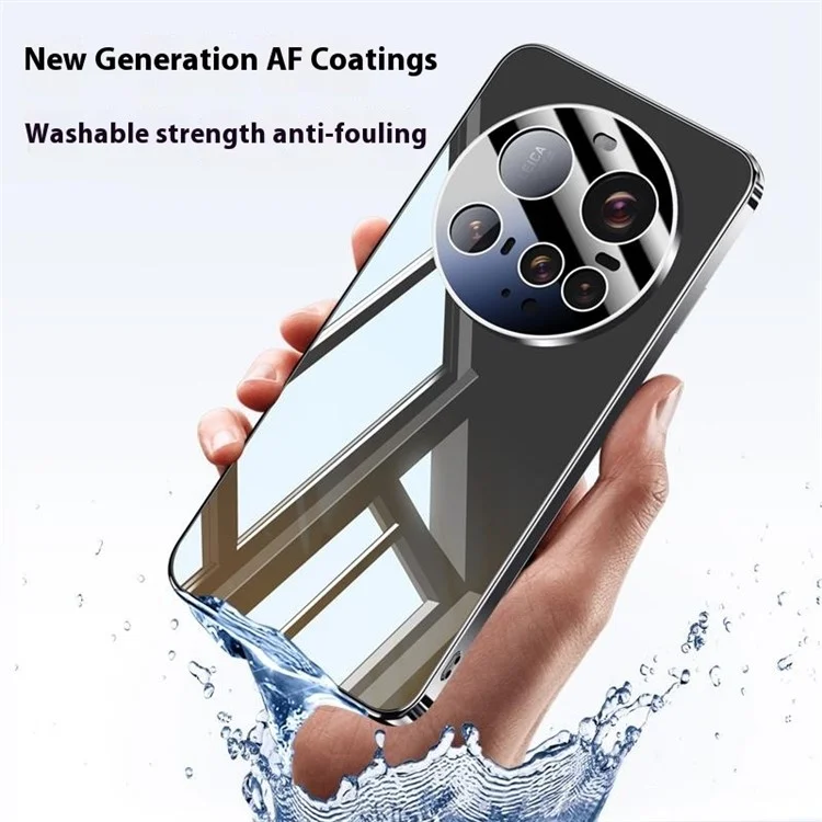 For Xiaomi 15 Ultra Case Electroplating PC Phone Back Cover with Camera Lens Protector - Black