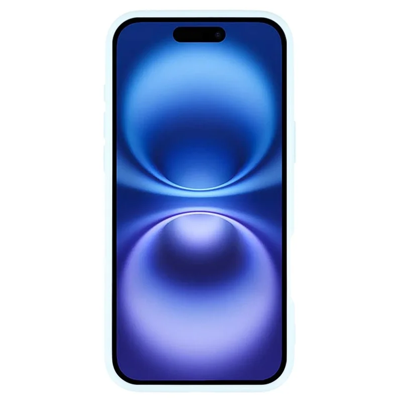 For iPhone 16 Case Sparkling Rhinestone Decor TPU + PC Clear Phone Back Cover - Blue