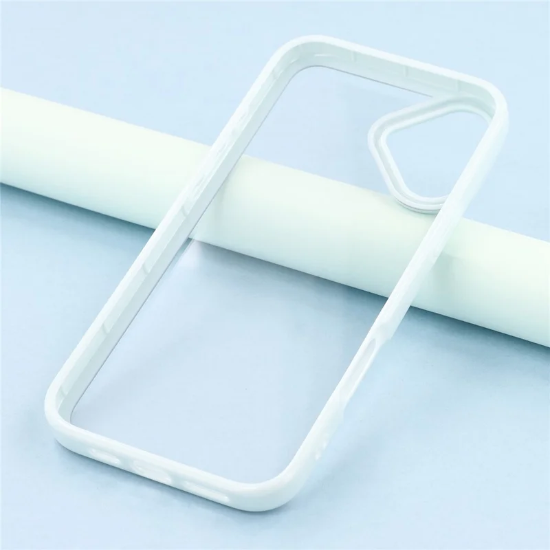 For iPhone 16 Case Sparkling Rhinestone Decor TPU + PC Clear Phone Back Cover - Blue