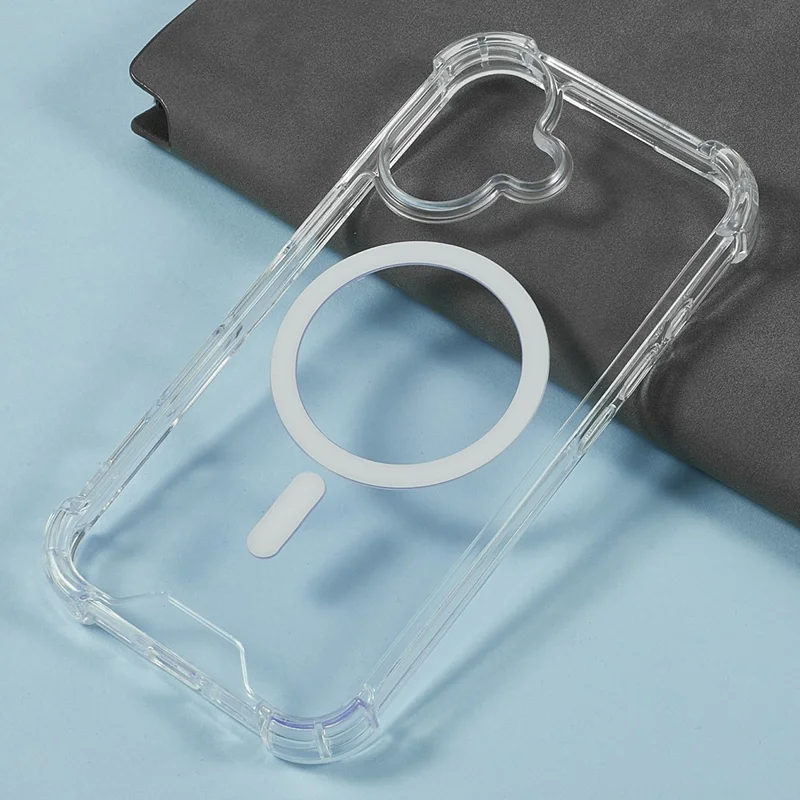 For iPhone 16 Clear Phone Case Compatible with MagSafe 1.5mm Shockproof Back Cover
