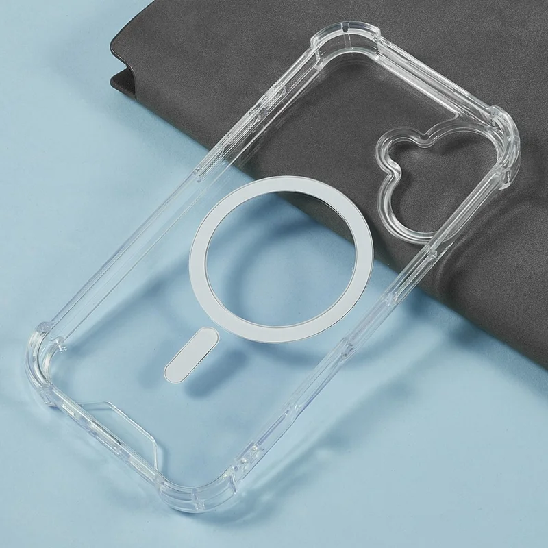 For iPhone 16 Clear Phone Case Compatible with MagSafe 1.5mm Shockproof Back Cover