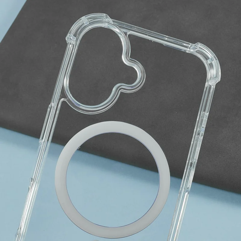 For iPhone 16 Clear Phone Case Compatible with MagSafe 1.5mm Shockproof Back Cover