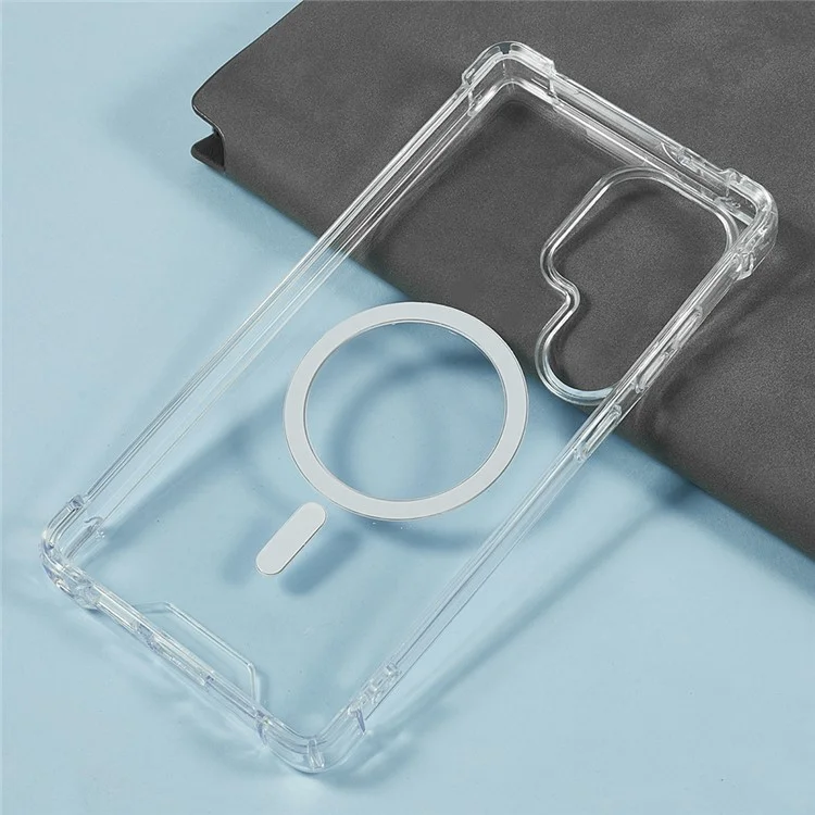 For Samsung Galaxy S24 Ultra Clear Phone Case Compatible with MagSafe 1.5mm Shockproof Back Cover