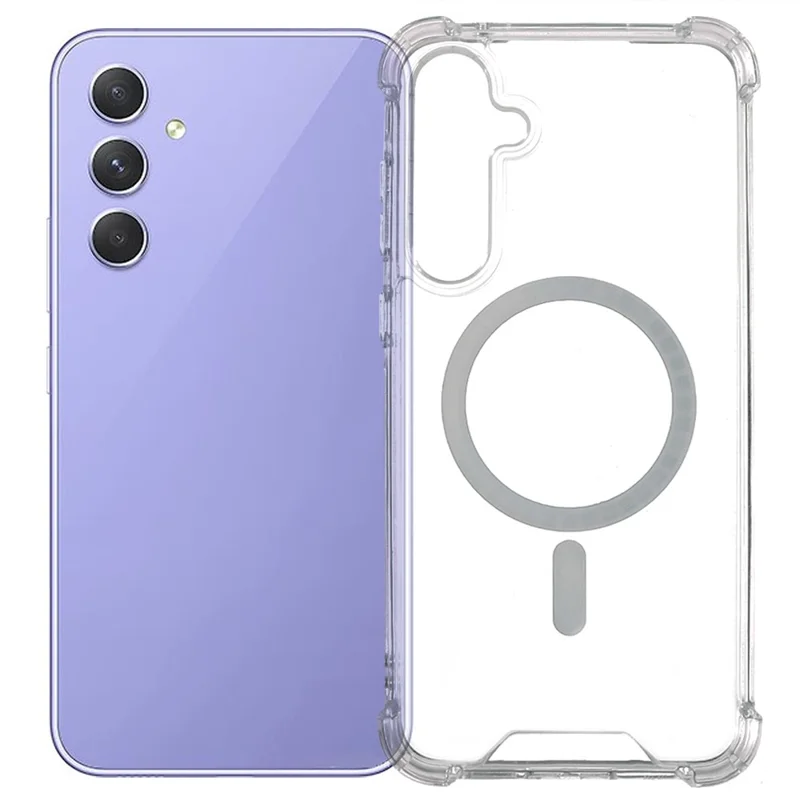 For Samsung Galaxy A54 5G Clear Phone Magnetic Case 1.5mm Shockproof Back Cover