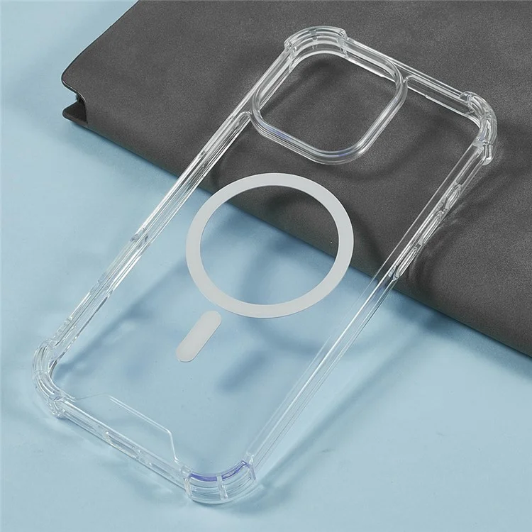 For iPhone 16 Pro Clear Phone Case Compatible with MagSafe 1.5mm Shockproof Back Cover