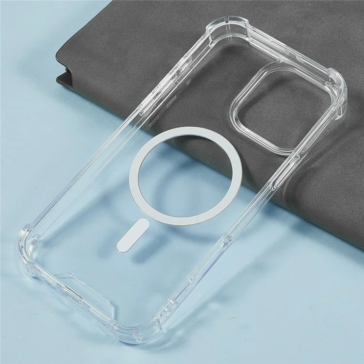 For iPhone 16 Pro Clear Phone Case Compatible with MagSafe 1.5mm Shockproof Back Cover