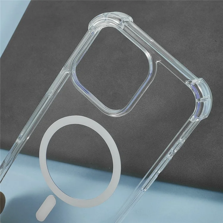 For iPhone 16 Pro Clear Phone Case Compatible with MagSafe 1.5mm Shockproof Back Cover
