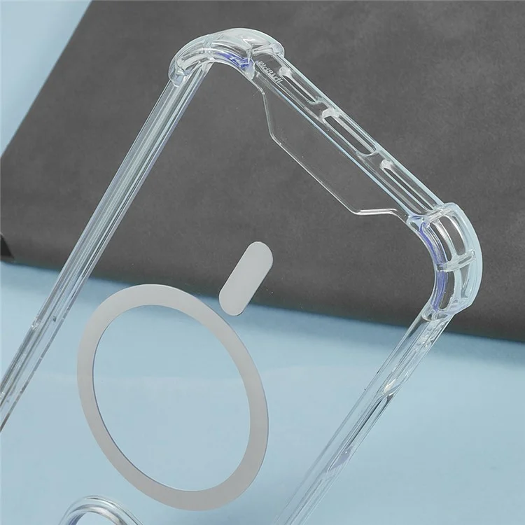 For iPhone 16 Pro Clear Phone Case Compatible with MagSafe 1.5mm Shockproof Back Cover