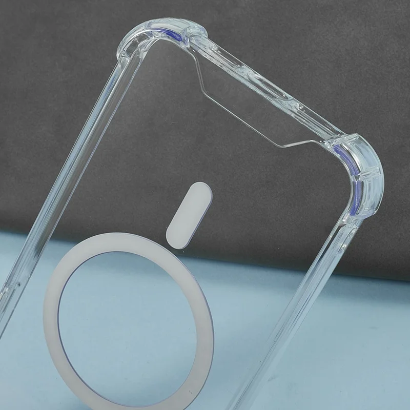For iPhone 15 Pro Max Clear Phone Case Compatible with MagSafe 1.5mm Shockproof Back Cover