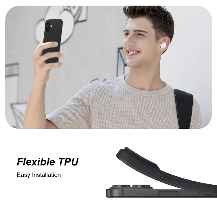 For iPhone 16 Case GRS Certified RCS Eco-Friendly Material Single Side Matte Slim Anti Drop Phone Cover