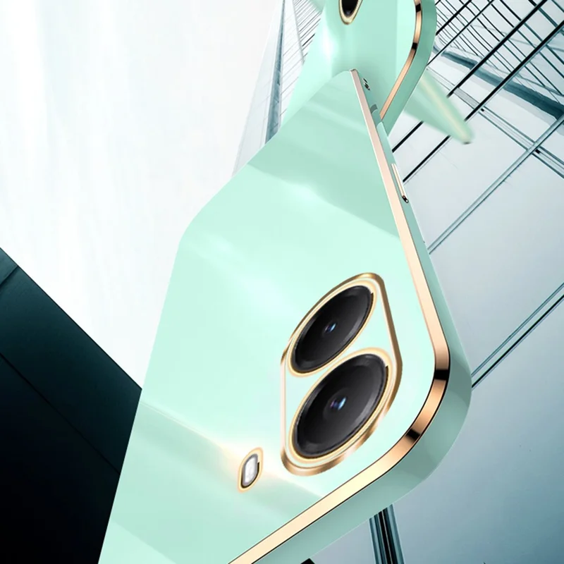 XINLI For Xiaomi Poco X7 Pro 5G Case TPU Phone Cover with Electroplating Frame - Cyan