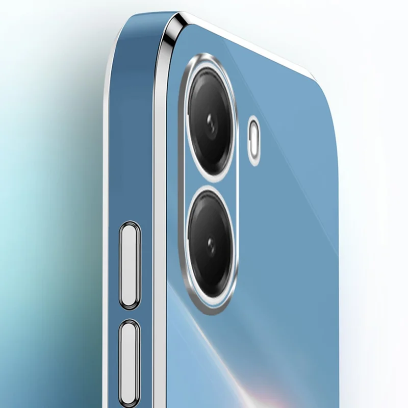 XINLI For Xiaomi Poco X7 Pro 5G Case Ring Kickstand Electroplating TPU Phone Cover - Cyan