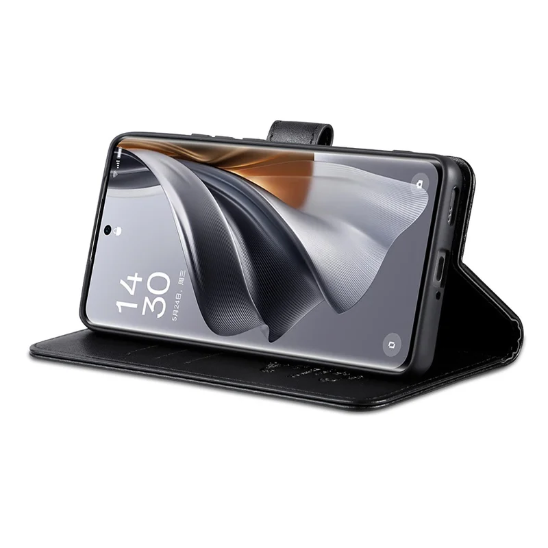 AZNS For Xiaomi 15 Ultra Case Anti-Scratch PU Leather Stand Wallet Phone Cover - Black