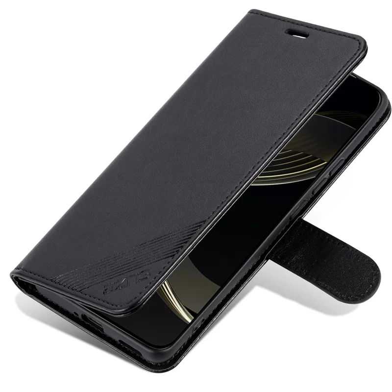 AZNS For Xiaomi 15 Ultra Case Anti-Scratch PU Leather Stand Wallet Phone Cover - Black