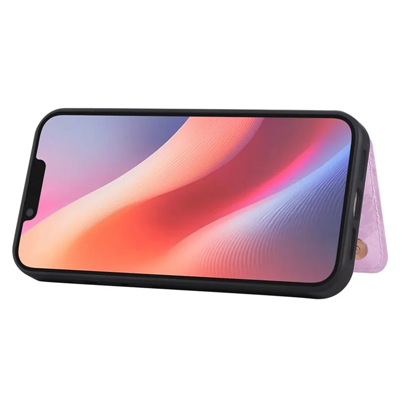 For iPhone 16e Case Flower Leather TPU RFID Blocking Phone Cover Card Slots - Rose Flower