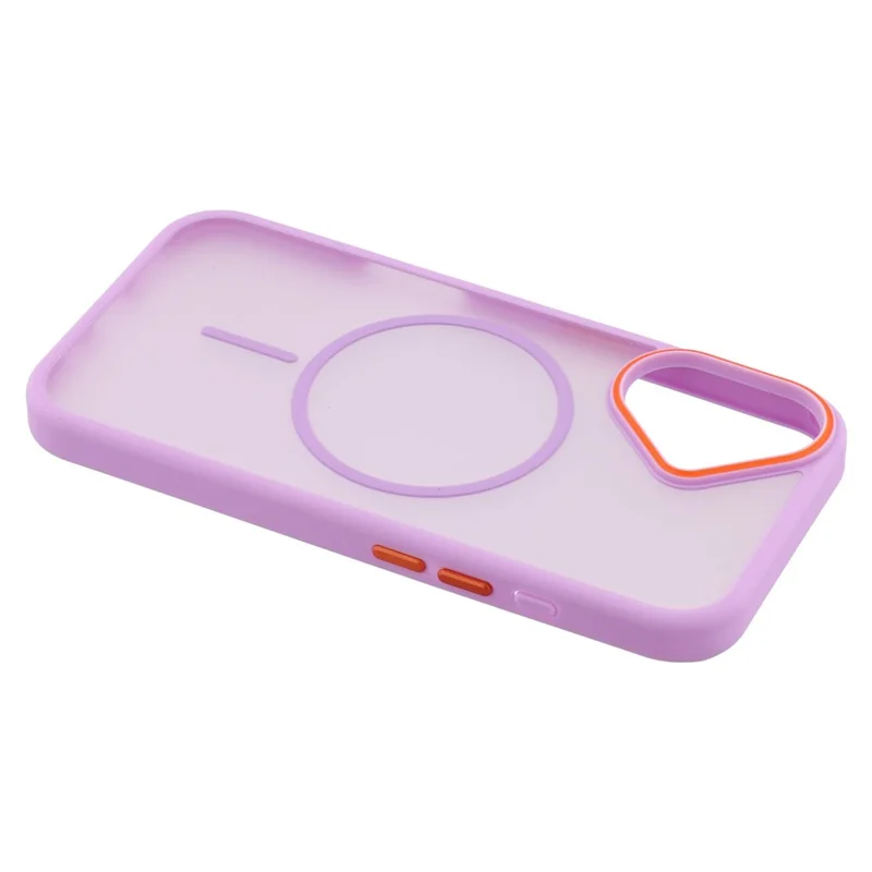 For iPhone 16 Plus Magnetic Case Skin Touch TPU + PC Phone Back Cover - Purple