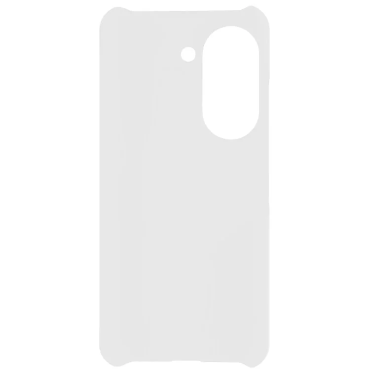 Pour Asus Zenfone 9 5G Glossy Rubberized Mobile Everyday Case Hard PC Shockproof Defender Phone Cover - Blanc