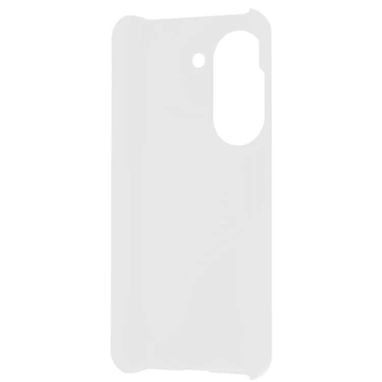 Pour Asus Zenfone 9 5G Glossy Rubberized Mobile Everyday Case Hard PC Shockproof Defender Phone Cover - Blanc