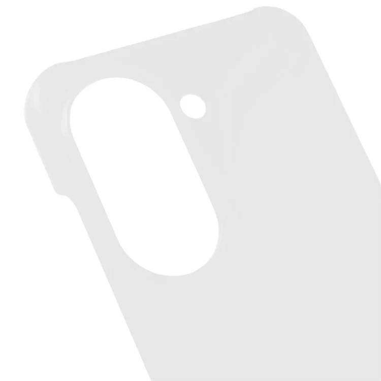 Pour Asus Zenfone 9 5G Glossy Rubberized Mobile Everyday Case Hard PC Shockproof Defender Phone Cover - Blanc