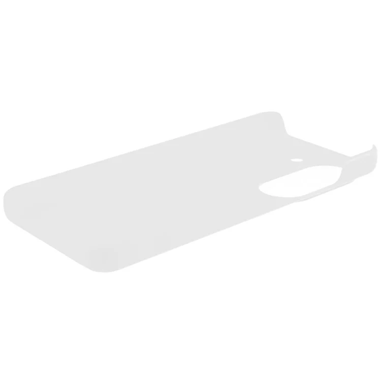 Pour Asus Zenfone 9 5G Glossy Rubberized Mobile Everyday Case Hard PC Shockproof Defender Phone Cover - Blanc