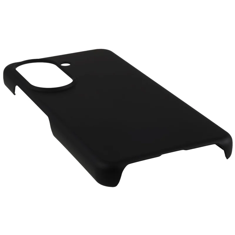 لـ Asus Zenfone 9 5G علبة لامعة مطاطية عادية للهاتف جراب واقي صلب مقاوم للصدمات - أسود