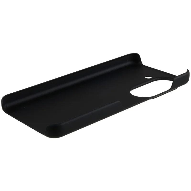 لـ Asus Zenfone 9 5G علبة لامعة مطاطية عادية للهاتف جراب واقي صلب مقاوم للصدمات - أسود