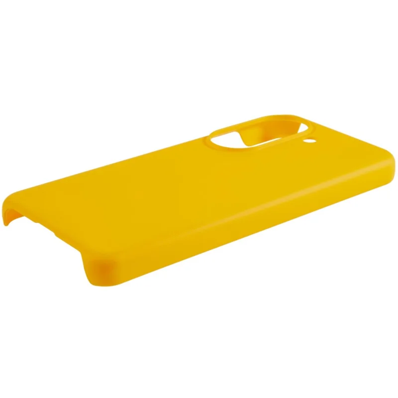 For Asus Zenfone 9 5G Glossy Rubberized Mobile Everyday Case Hard PC Shockproof Defender Phone Cover - Yellow