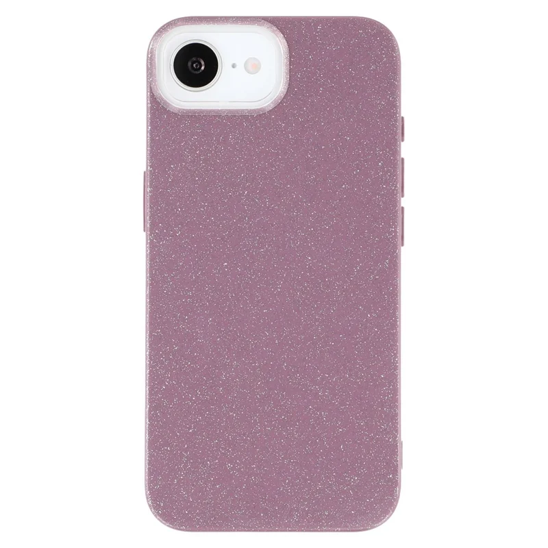 For iPhone 16e Case IMD Glitter TPU Phone Cover Large Camera Cutout - Purple
